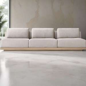 Luxury Teak Wood <b>Outdoor</b> Patio Furniture <b>Sofa</b> Set Wholesale Waterproof Fabric Garden <b>Sofas</b> - Product Image 1