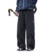 Outdoor-Bergsteigerhose, ultraleicht, lässig, mittelhoher Bund, Paratrooper-Stil, wasserabweisend, winddicht, Knopfverschluss, Nylon, Herren