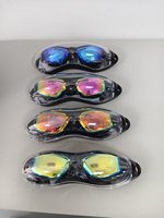 Lunettes de natation anti-buée de haute qualité avec protection UV, sangle en silicone souple, lentilles en PC, écologiques, taille adulte