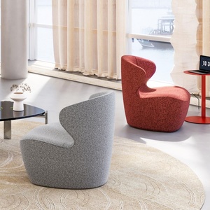 Chaise Courbe Minimaliste en Tissu Rembourrée de Mousse, Canapé Simple pour la Maison, <span class=keywords><strong>le</strong></span> Bureau, l'Hôtel, les Espaces de Détente – Offre Spéciale - Product Image 4