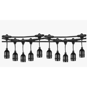 VINTAGE E27 presa di lusso metallo impermeabile decorativo giardino luce 10 luci 1 W colore nero per uso interno ed esterno - Product Image 5