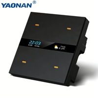 Interruptor de Pared Inteligente para PC de 4 Canales |   Control Táctil Inteligente Zigbee |   Interruptor de Luz de 4 Vías, Impermeable IP20, Automatización del Hogar