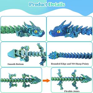 Nuovo congelato 3D stampato uova di drago articolato Fidget giocattoli di plastica Halloween a sorpresa uova da ufficio ornamenti da <span class=keywords><strong>collezione</strong></span> - Product Image 4