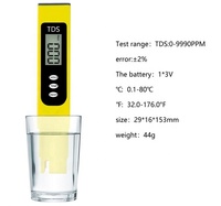 Testeur numérique TDS 2 en 1 avec mesure de la température, testeur d'eau portable, stylo de test de qualité de l'eau professionnel