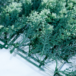 Gazon artificiel en plastique de bois de forêt, panneaux verticaux, plantes d'intérieur, feuilles, système de mur vert pour la décoration de la plante, 12 cm - Product Image 6
