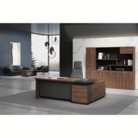 Meubles de direction modernes au design luxueux, table ronde en mélamine pour PDG, bureau de direction, bureau de cadre