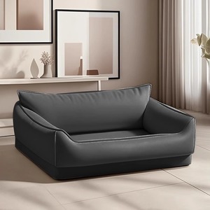 Lit pour <span class=keywords><strong>chien</strong></span> orthopédique de luxe imperméable en mousse à mémoire de forme avec housse amovible lavable résistante aux rayures, <span class=keywords><strong>canapé</strong></span> pour animaux de compagnie de grande et moyenne taille - Product Image 2