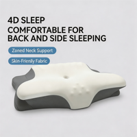 Bantal Leher Ergonomis OEM Model Kupu-kupu, Busa Memori Kontur untuk Tidur Menyamping dan Telentang, Grosir Kustom