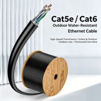 Câble Ethernet extérieur Cat6 SFTP 305M 1000ft en cuivre pur CCA pour réseau LAN, communication CCTV, haute vitesse, étanche et résistant aux UV