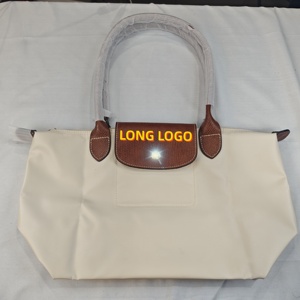 Borsa Tote French Origami Dumpling in Nylon Impermeabile con Manici in Pelle Russa, Leggera, Stile Parigino, per <span class=keywords><strong>Donna</strong></span>, Viaggi, Lavoro, Scuola - Product Image 5