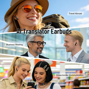 Écouteurs TWS Traducteur IA 145 Langues BT V5.4 Réduction de Bruit ENC Semi intra-auriculaires Hi-Fi Driver 13mm Étanche IPX5 LED - Product Image 2