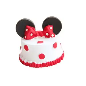 Extra large resin craft simulation 3D Mickey Minnie cake food and play decoration DIY music box doll house toy decoration