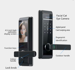 Thiết Kế Mới Qleung S810max Mặt Thông Minh Kỹ Thuật Số Tuya <span class=keywords><strong>Wifi</strong></span> Ứng Dụng Điều Khiển Mật Khẩu Thẻ Vân Tay Thông Minh Cửa Khóa Với Máy Ảnh - Product Image 2