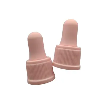 18mm Pink Child Resistant Calibrated Glass Dropper Cap - bottle accessories - Dropper Lids