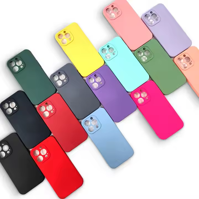 Wholesale Pure Color Silicone Shockproof Anti-fall Phone Case for iPhone 16 15 12 11 Pro Max XR XS Max