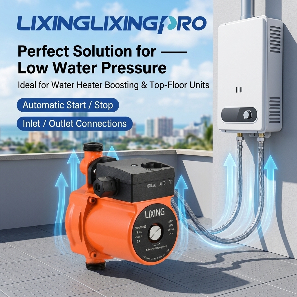 LPA15-80 Automatic Silent Low Pressure Water Booster Pump OEM 1 Year Warranty For Residential/Household Plumbing Systems · image 1