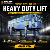 MAXIMA FC75W 4-Säulen Beweglicher Lift 7,5 Tonnen/Säule Kabelloser Hydraulischer 4-Säulen Schwerlast-Buslift CE-Zertifiziert