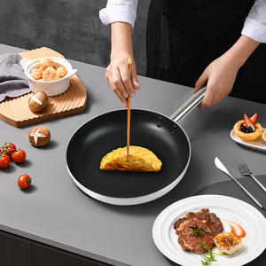 Poêle à frire électrique en acier inoxydable triple couche antiadhésive avec poignée antidérapante, compatible induction, durable pour cuisines de restaurants commerciaux - Product Image 1
