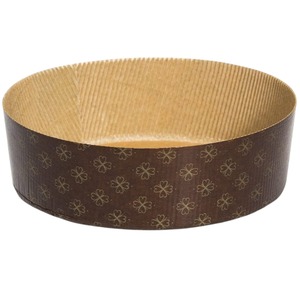 Juego de 3 moldes bajos para panettone, 19x6 cm, línea para ocasiones especiales, en papel para hornear - Product Image 1