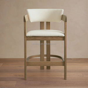 Chaise de comptoir d'intérieur de luxe moderne en finition noire <span class=keywords><strong>tabouret</strong></span> à cadre en <span class=keywords><strong>bois</strong></span> pour <span class=keywords><strong>cuisine</strong></span>, salle à manger <span class=keywords><strong>et</strong></span> bar à domicile - Product Image 6