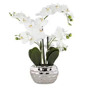 Groothandel Home Decor Kunstmatige Real Touch Orchidee Bloem Ingemaakte Kunstmatige Orchidee Plant Potten