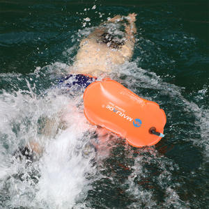 Marjaqe Bouée de sauvetage gonflable pour adulte, flotteur de sécurité en PVC, taille réglable, orange jaune - Product Image 5