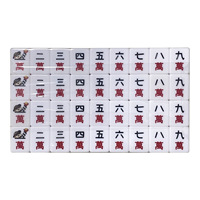 Jeu de Mahjong Américain de Luxe en Cristal Rouge Transparent à 4 Couches, Personnages de Dessins Animés McDonald, 166 Tuiles NMJL, Joueurs de Casino