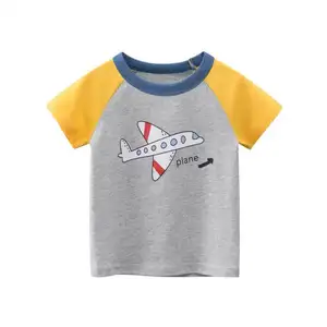 Sevimli desen Raglan kollu % 100% pamuk çocuk giyim satıcıları özelleştirilebilir Logo T Shirt