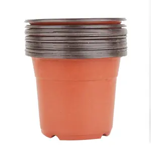 Vaso de plástico artificial para plantas, flor pequena de 4 polegadas artificial p8 p10 p12 polegadas