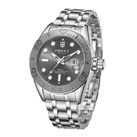Livraison rapide, montre mécanique automatique avec boîtier en acier inoxydable, étanche 10 ATM, aiguilles lumineuses, avec boîte cadeau
