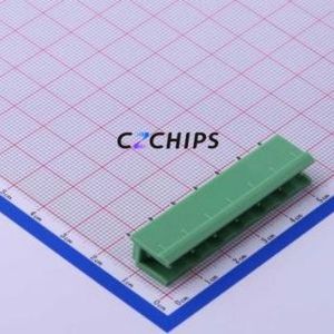 KF2EDGV-7.62-7P Plug-in Terminal Block Through hole,P=7.62mm Connector Board-to-Board / Socket - Open 1x7P 7.62mm Green - Product Image 1