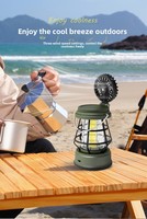 Ventilateur de camping multifonctionnel pour l'extérieur, lumière LED, batterie externe 18650, autonomie ultra-longue, charge Type-C, éclairage ambiant
