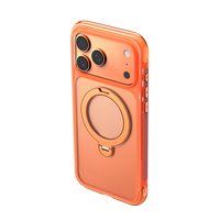 Coque de téléphone antichoc intégrale avec support magnétique et anneau, personnalisée en usine, pour iPhone 17 18 Pro Max, avec coussin d'air et bande antidérapante