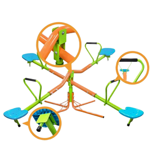 Balancín Metálico Comercial Personalizado de Fábrica, 360 Grados, Educativo, para Escuela, Hogar, Parque Infantil, para 4 Niños, Equipo de Juego para Parques - Product Image 1