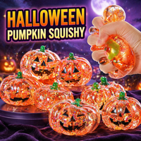Jouets anti-stress Halloween en maltose scintillante en forme de citrouille, jouets squishy à remontée lente