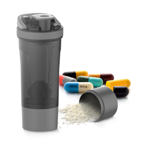 Gran oferta, botella agitadora de proteínas con bola, a prueba de fugas, taza deportiva de plástico sin BPA, logotipo personalizado, botella de agua para gimnasio - Product Image 2