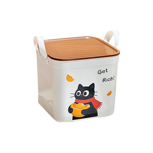 Multifunctional <b>Storage</b> <b>Box</b> With Lid Rectangle White With Sticker <b>For</b> Snacks Toys <b>Clothes</b> Desktop Organizer - Product Image 5
