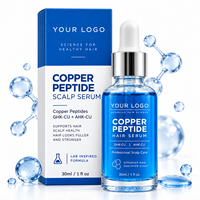 Sérum de croissance capillaire au cuivre et aux peptides, traitement professionnel bio pour la perte de cheveux, marque privée, 10% OEM ODM Ghk-Cu