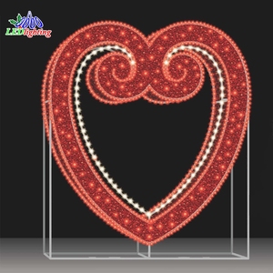 <span class=keywords><strong>Love</strong></span> cuore a forma di 3D romantico LED grande decorazione di nozze luci arco motivo di nozze illuminazione - Product Image 3