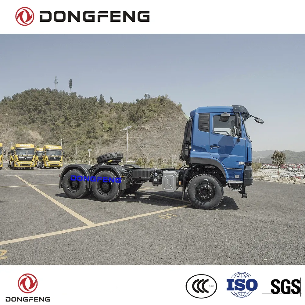 Kamyon traktörler kafa 6X4 dizel römork kullanılan elektrikli Dongfeng konteyner tonluk çekici Dong Feng ucuz 4 tekerlekli traktör kamyon satış