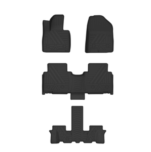 Tapetes de Piso AUTOBO para Todo Clima, de TPE, para <span class=keywords><strong>Hyundai</strong></span> <span class=keywords><strong>Santa</strong></span> <span class=keywords><strong>Fe</strong></span> 2019-2020 (6 Plazas/Conducción Izquierda) - Forros Impermeables Moldeados en 3D y Tapete para Maletero - Product Image 1