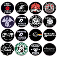 Jeux de rôle Donjons et Dragons Dragon Épinglette en métal émaillé D20 Badges Broches Bijoux de mode Accessoires pour filles Cadeaux