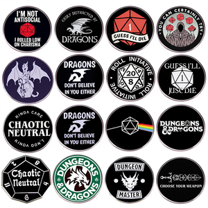 Spilla in Metallo Smaltato a Forma di Drago per Giochi di Ruolo Dungeons & Dragons, Badge D20, Gioielli alla Moda, Accessori e Regali per Ragazze - Product Image 1