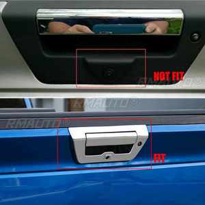 2 Cubiertas Decorativas para Manijas de Puerta Trasera con Acabado en Fibra de Carbono Cromada para Ford F150 2015 2016 2017 2018 2019, Accesorios para Auto - Product Image 2