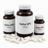 Cápsulas de Alpha GPC 500mg OEM Marca Privada Suplemento Nootrópico para la Salud Cerebral, Memoria y Concentración con Certificación ISO
