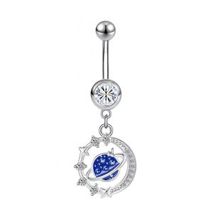 Nouveaux Piercings de Nombril Tendance Estivale, Formes Lune et Terre Colorées, Pendentifs Papillon, Bijoux de <span class=keywords><strong>Piercing</strong></span> Personnalisés - Product Image 3