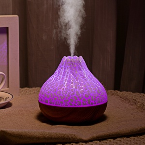 2025Mini Portable Electric Vulcano CoolMist Impeller Humidifier Home Office Flame Volcano Aroma Diffuser with Humidistat Control - Product Image 1