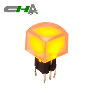CHA 6x6 momentary switch illuminated push button mini tact switch transparent led lighted basic tactile switch