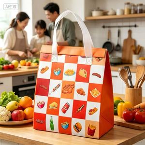 Sac isotherme personnalisé en tissu biodégradable avec logo, imperméable, non tissé, isolé, portable, pour exposition - Product Image 1