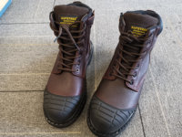 Chaussures de sécurité en cuir de vachette industrielles, bottes de travail pour la construction et l'exploitation minière, chaussures résistantes aux perforations